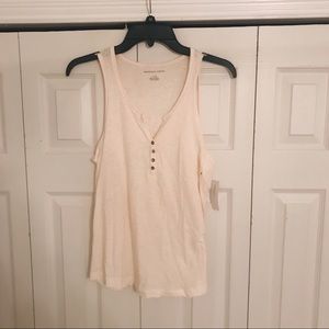 Ivory/cream button A&E tank